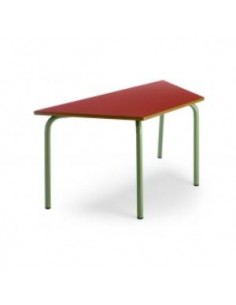 Mesa trapezoidal de 120x60 cm
