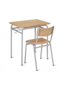 Mesa escolar de 160 x 80 cm. con tapa en DM laminado - Mobiliario escolar