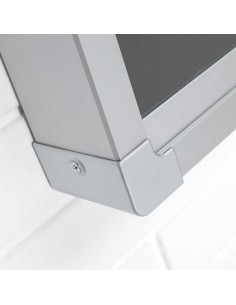 Vitrina con puertas correderas y fondo tapizado