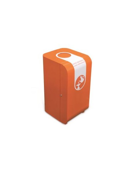 Contenedor para la recogida de aceite doméstico usado embotellado.