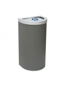 Papelera en acero galvanizado