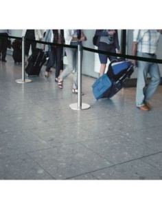 Postes separadores color plateado