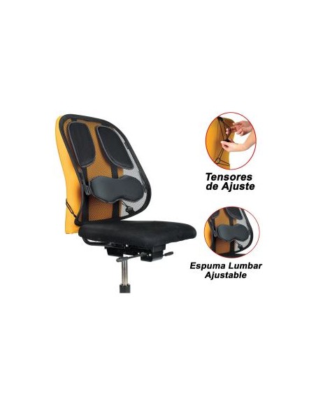 Respaldo ergonómico con apoyo lumbar