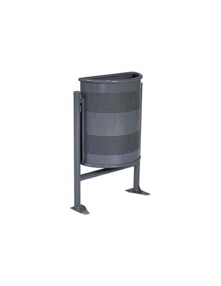 Papelera para exterior semicircular