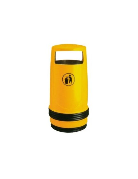 Papelera de polietileno para grandes espacios