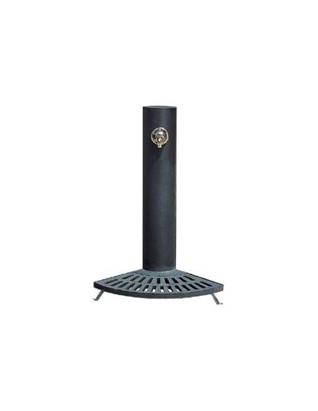 Fuente de acero con rejilla para exterior