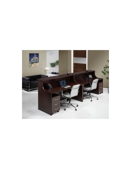 Mostrador recto modelo Zeus encimera de cristal