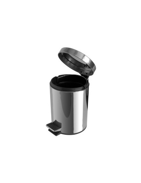 Papelera de acero inoxidable con tapa y pedal