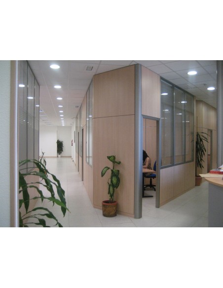 Mamparas divisorias dobles