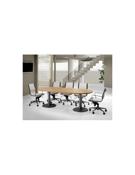 Mesa de reuniones pata cilíndrica