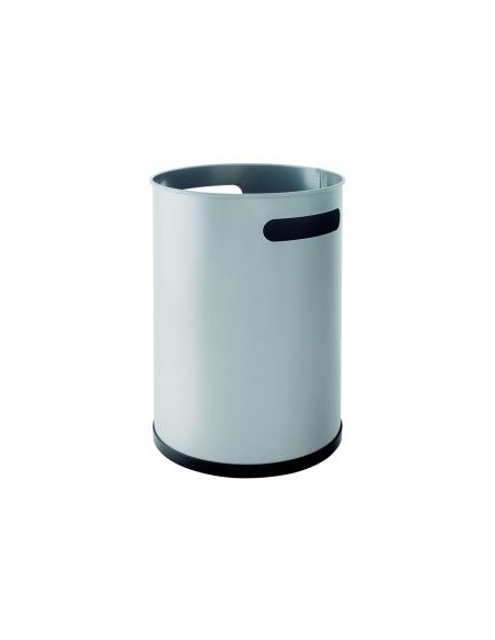 Papelera metálica con dos asas