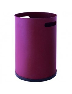 Papelera metálica con dos asas