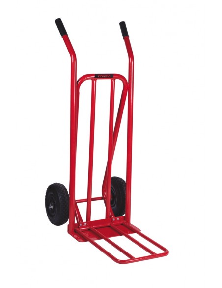 Carretilla de acero capacidad 300 kg. Pala plegable.