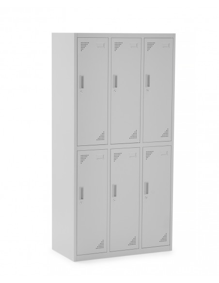 Taquilla metálica económica de seis puertas