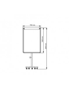 Pizarra magnética y rotulable con ruedas