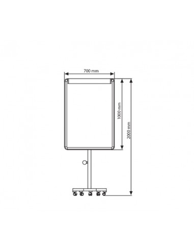 Pizarra magnética y rotulable con ruedas