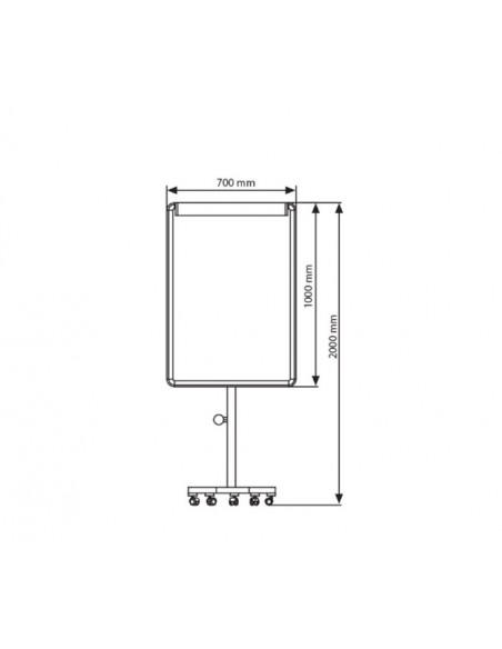 Pizarra magnética y rotulable con ruedas