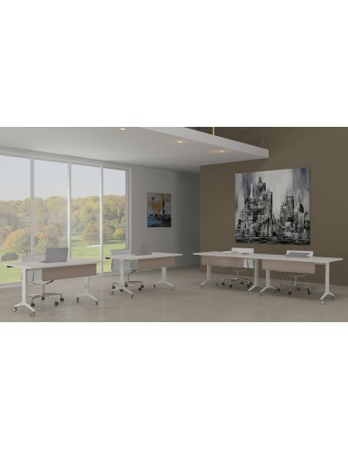 Mesa con ruedas plegable