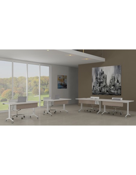 Mesa con ruedas plegable