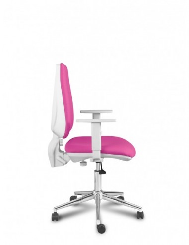 Silla ergonómica con carcasa blanca...