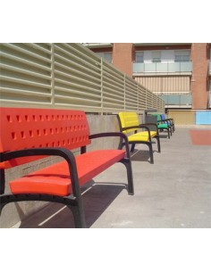 Banco de colores en polipropileno para exterior