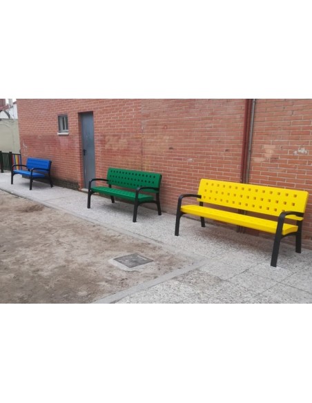 Banco de colores en polipropileno para exterior