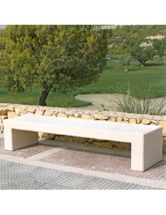 Banco de exterior fabricado en piedra