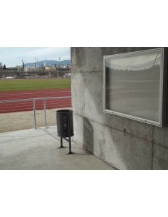 Papelera para exterior circular de 60 litros