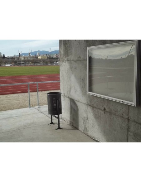 Papelera para exterior circular de 60 litros