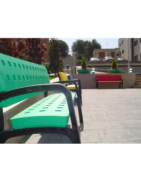 Banco de colores en polipropileno para exterior