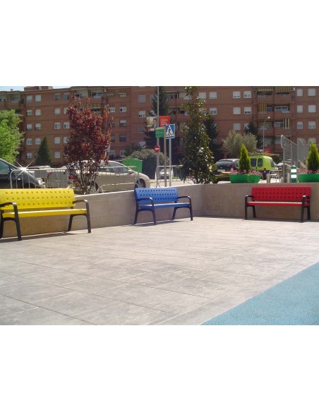 Banco de colores en polipropileno para exterior