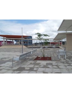 Banco de exterior 1800 mm de aluminio