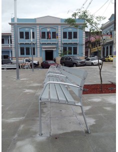 Banco de exterior 1800 mm de aluminio