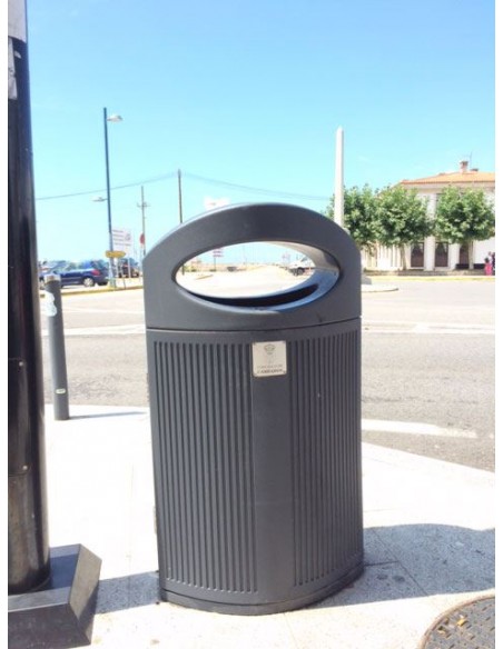 Papelera de plástico para exterior gran capacidad