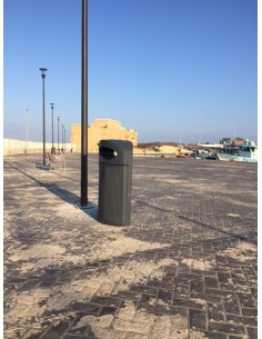 Papelera de plástico para exterior gran capacidad