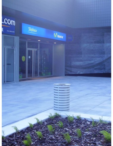 Papelera de exterior en acero con...