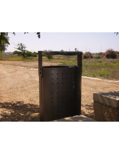 Papelera de exterior con tapa