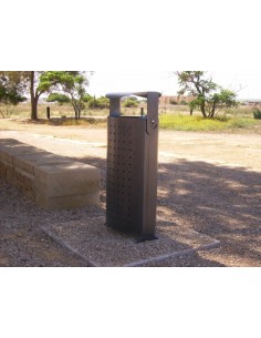 Papelera de exterior con tapa