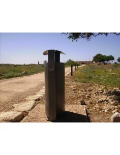 Papelera de exterior con tapa