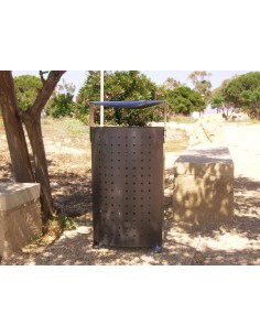 Papelera de exterior con tapa