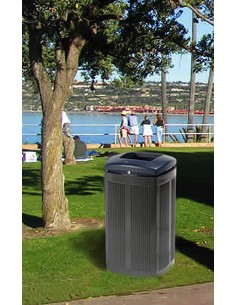 Papelera fabricada en polietileno color negro