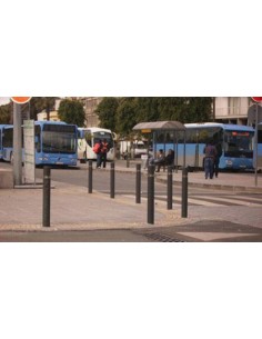 Pilona económica con aro de acero inoxidable