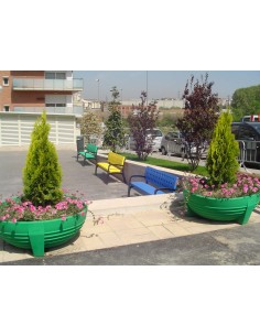 Jardinera ecológica fabricada en polietileno varios colores