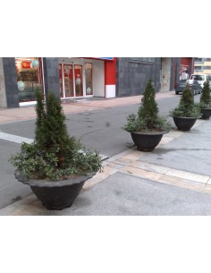 Jardinera de fundición de 90 cm de diámetro