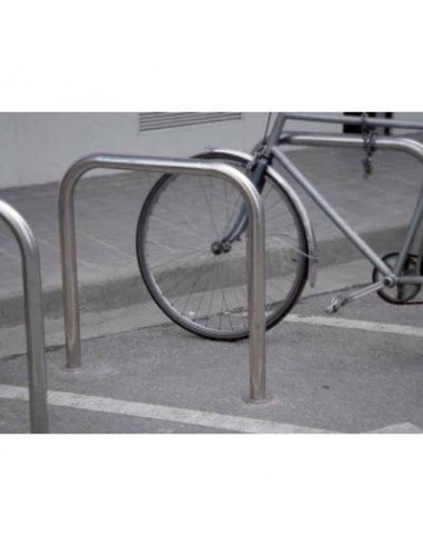 Aparcabicis doble de acero inoxidable