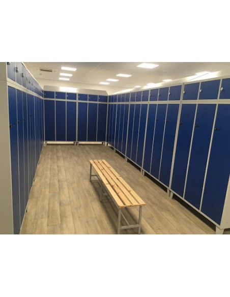 Banco perchero de madera pino maciza con balda inferior