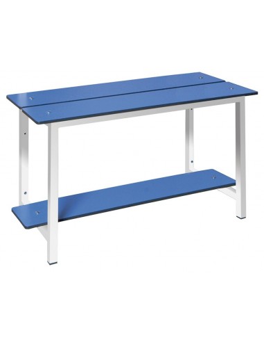 Banco fenólico con repisa para zapatos