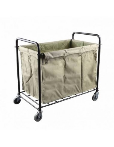 Carro de limpieza con saco de lona