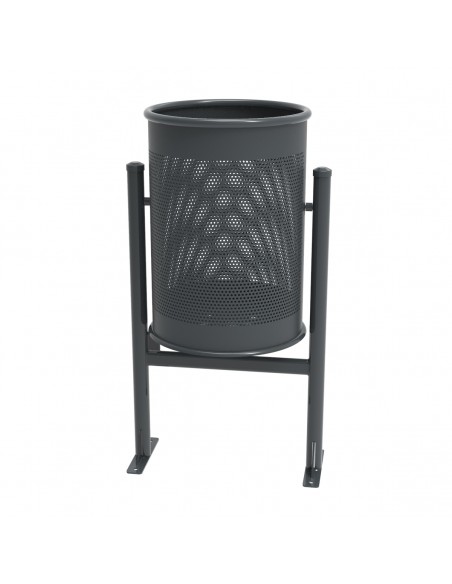 Papelera para exterior circular de 60 litros