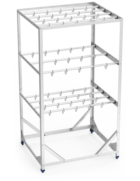 Estantería de acero inoxidable para jamones
